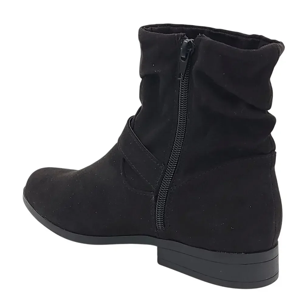 Karen Scott Women Clarett Slouch Ankle Booties Size US 5.5M Black Fabric